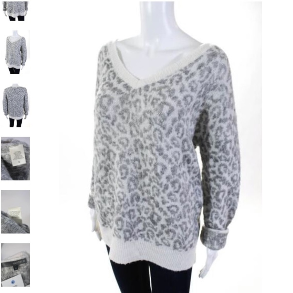 Matty M Women V Neck Sweater Sz L